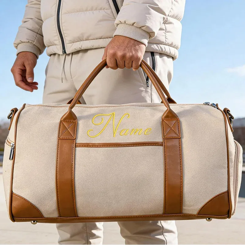 sac de voyage personnalisé avec nom, sac de voyage brodé, sac pour témoin de mariage, cadeau pour témoin de mariage, sac de voyage en toile personnalisé avec nom, meilleur cadeau pour homme
