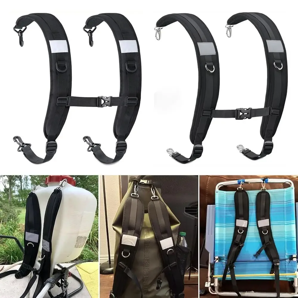 nouveau sangles de sac à dos noires oxford tissu sacs d'absorption des chocs bandoulière sangle de remplacement escalade randonnée