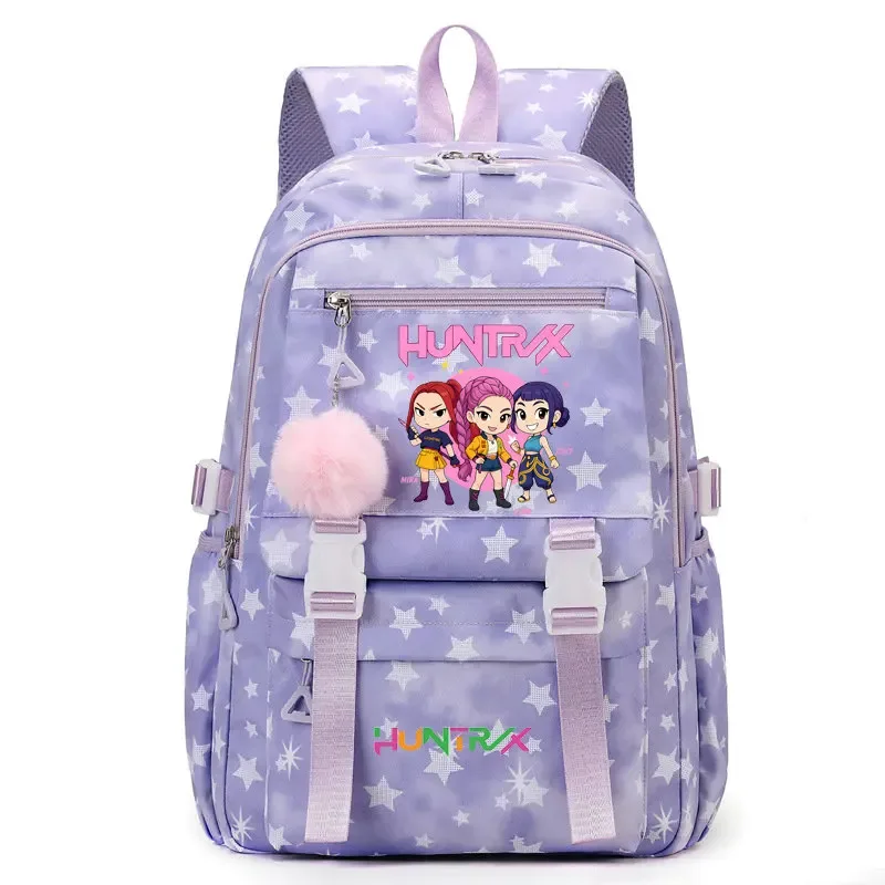 sac à dos kpop demon hunters pour étudiantes, lycéennes, collégiennes, polyvalent, adapté au quotidien et aux activités de plein air