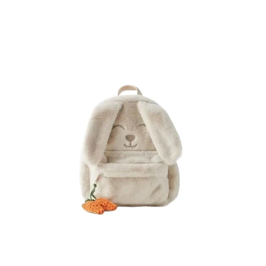 sac à dos lapin ins pour filles, sac d'école mignon pour enfants, sac de voyage de dessin animé carotte