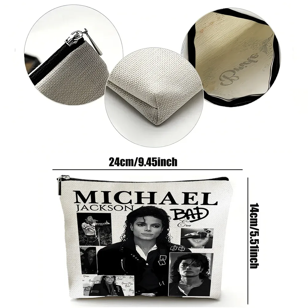 sac à cosmétiques michael jackson, sacs de maquillage double imprimé super star, sac à main de mariage pour femmes, organisateur de voyage pour dames, portefeuille pour enfant