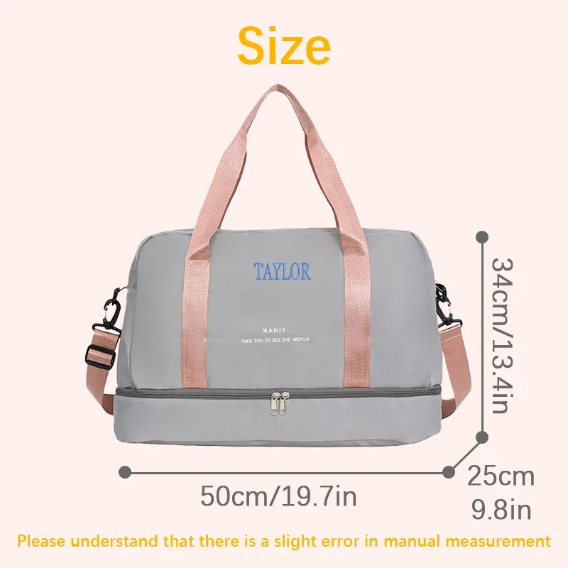 broderie personnalisée/style standard 2 options, sac de voyage de grande capacité, sac à main, saison de rentrée scolaire, super cadeau!