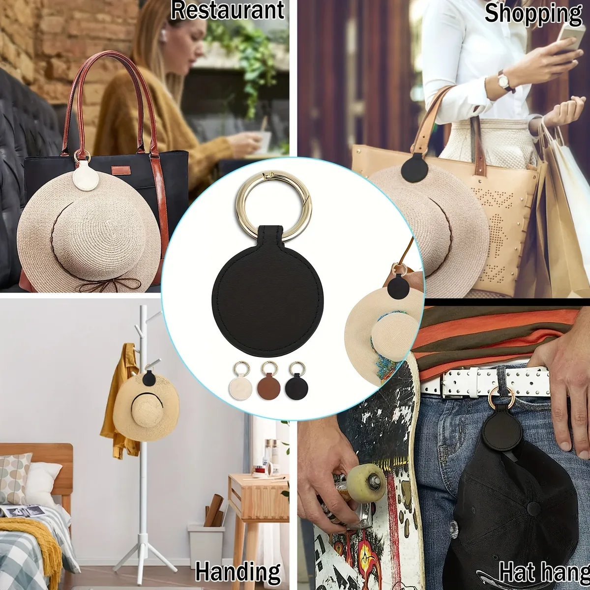 clip magnétique pour chapeau, 1 pièce, support de chapeau pour sac à main, sac à dos, bagages, clip de maintien de chapeau en cuir pu, accessoires de sac de voyage