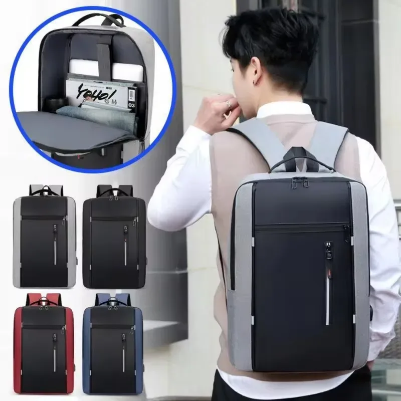 sac à dos pour ordinateur portable résistant à l'eau pour hommes, 15,6 pouces avec chargement usb, design spacieux pour le travail et les études