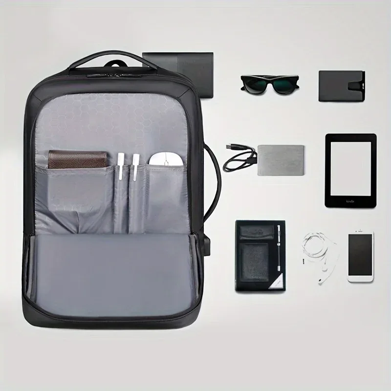sac à dos d'affaires de grande capacité pour hommes, sac à dos d'étudiant à la mode, sac d'ordinateur multifonctionnel pour ordinateur portable