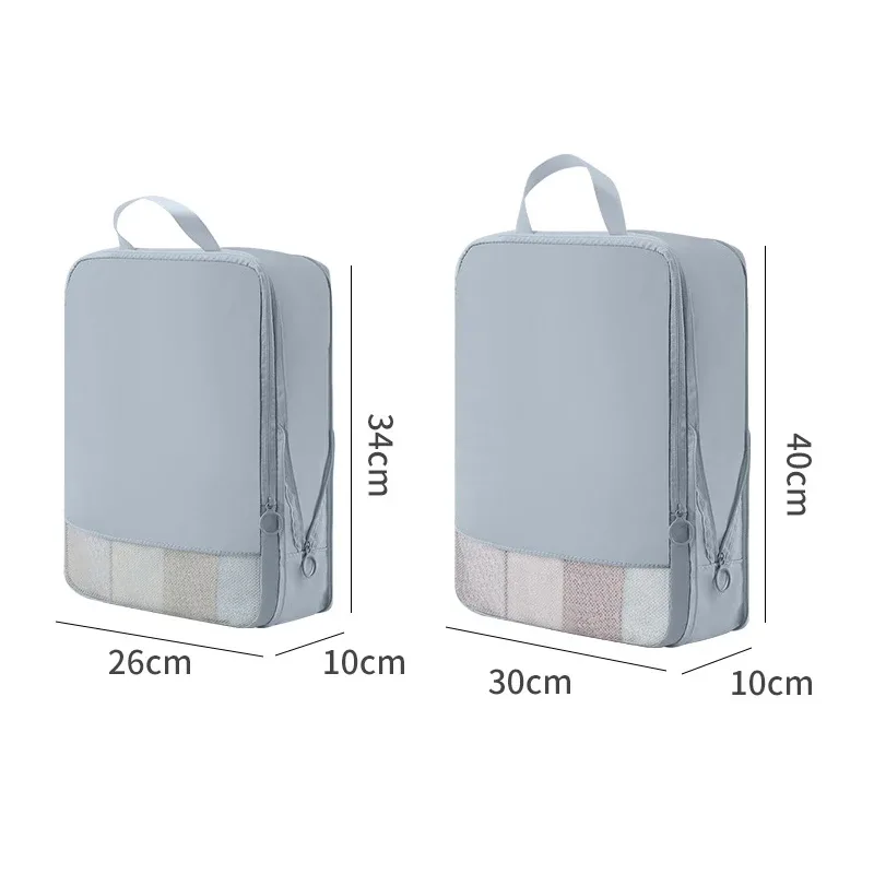 ensemble de 2 pièces, organisateur de voyage souple, sac de rangement, valise, cubes d'emballage, ensemble de bagages portables, vêtements, sous-vêtements, pochette de rangement compressible