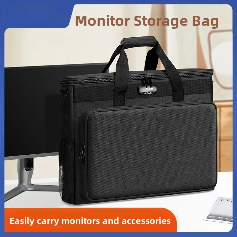 Sac à bandoulière pour ordinateur portable grande capacité BUBM, sac de rangement pour écran d'ordinateur de bureau, sac de voyage professionnel en polyester, indispensable pour les voyages d'affaires