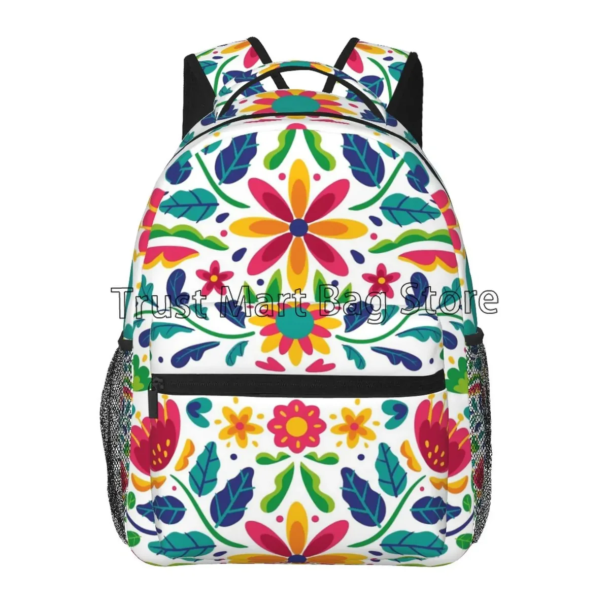 sacs à dos à fleurs mexicaines, motif ethnique, personnalisés, légers, décontractés, pour ordinateur portable, randonnée, salle de sport, voyage, sac à dos pour femmes