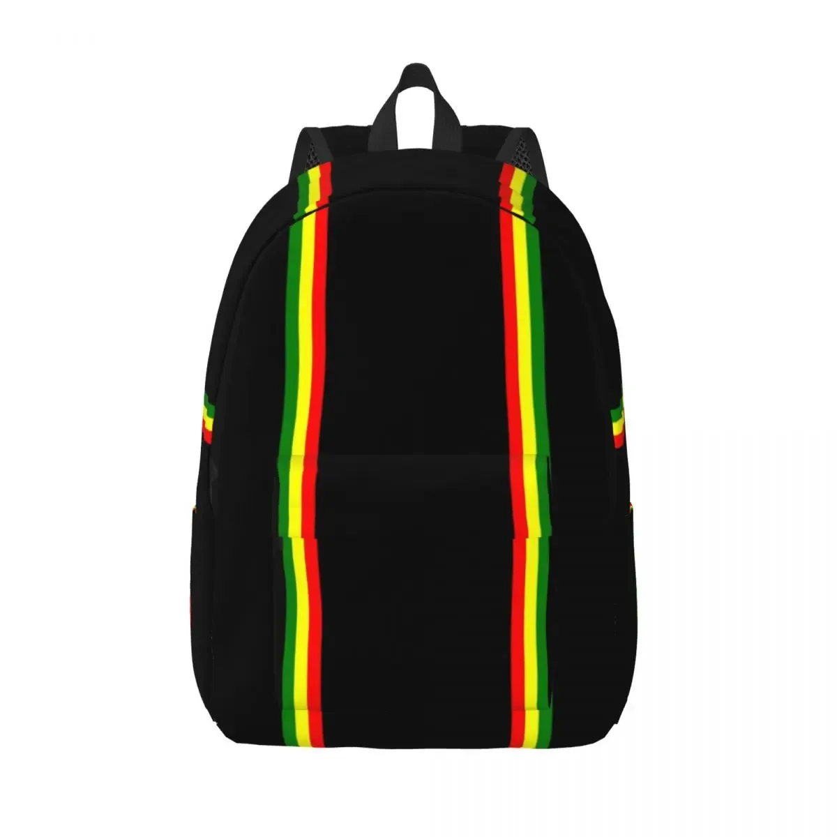 Sac à dos Rasta à rayures colorées pour hommes, femmes, étudiants, sac à dos professionnel, sac à bandoulière pour ordinateur portable avec poche, style Reggae Jamaïcain, fierté jamaïcaine