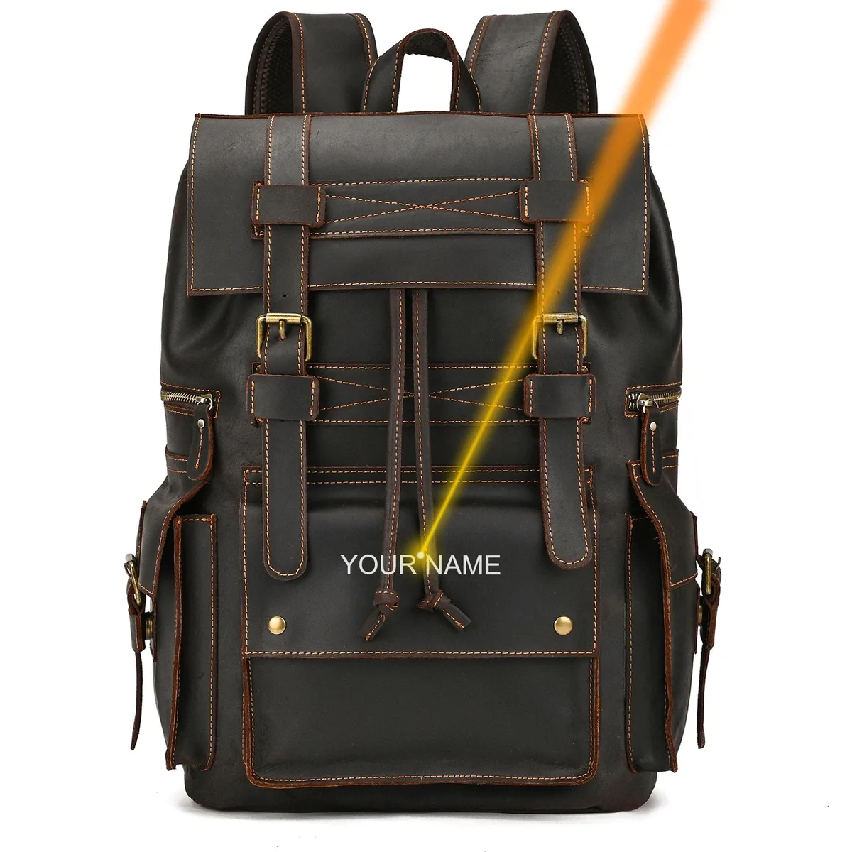 luufan-sac à dos en cuir véritable de grande capacité pour homme, sac à dos pour ordinateur portable 17 pouces, sac à bandoulière multifonction, sac à dos de voyage pour homme