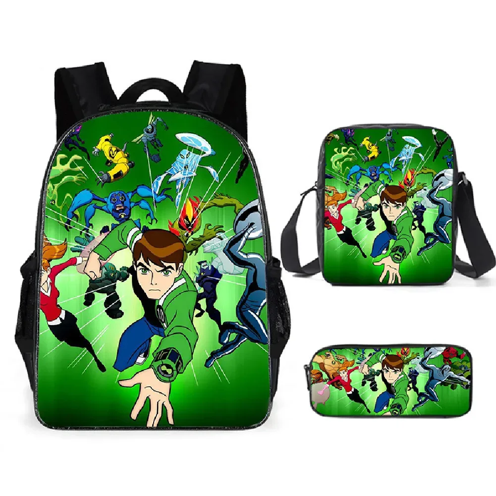 sac à dos hacker pour adolescents ben 10, sac à dos pour étudiants, sac à dos de dessin animé, sac à bandoulière pour stylos