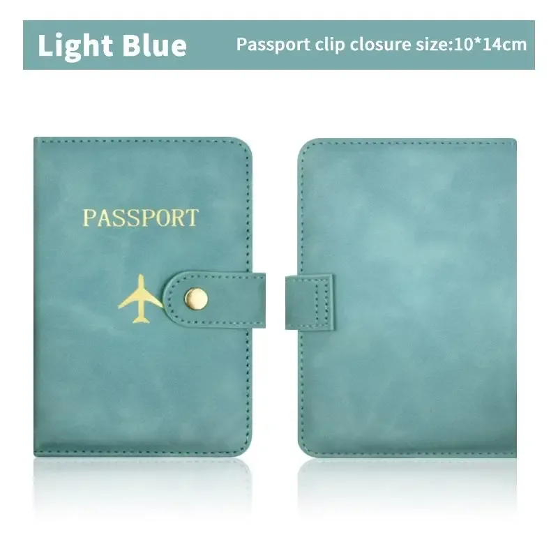 portefeuille de passeport en cuir pu mignon, imperméable, porte-cartes multiple, organiseur de documents de voyage pour hommes et femmes