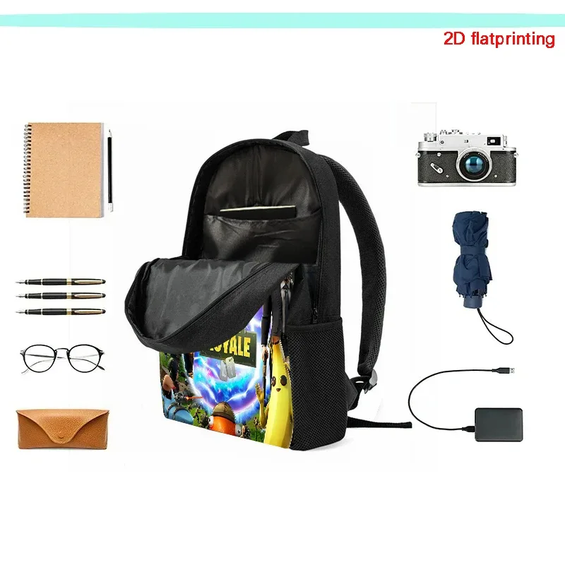sac à dos d'école fortnite de 15 pouces pour enfants, garçons et filles, sac à dos léger imprimé avec des motifs de jeux, grand format, adapté aux enfants de 5 à 8 ans