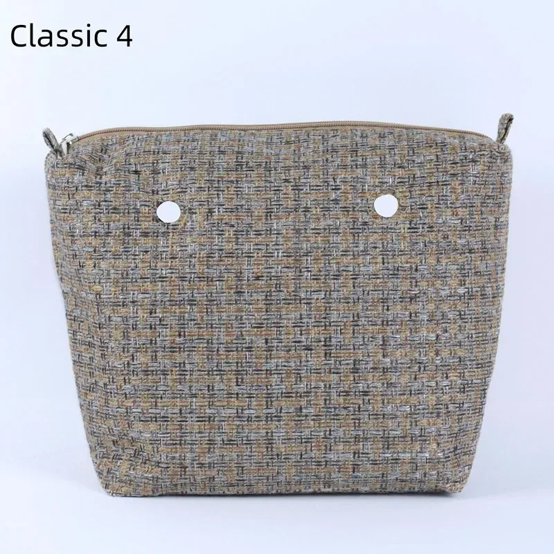organisateur classique en toile de lin tanqu, doublure intérieure en tissu pour obag mini o bag, accessoire pour sac à main femme