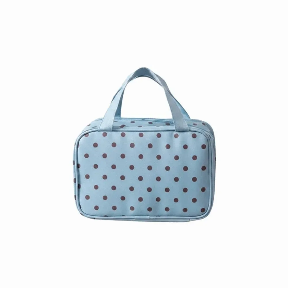 sac à cosmétiques étanche, grande capacité, double fermeture éclair, trousse de toilette, poignée portable, pochette pour bagages, organisateur de voyage