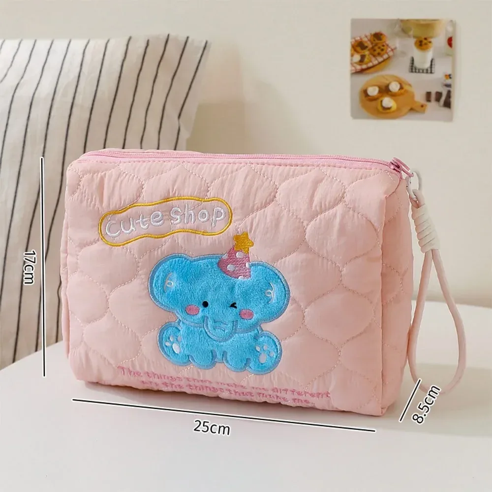 nouveau sac de maquillage de grande capacité, sac de rangement portable pour chien de dessin animé mignon, sac à cosmétiques multifonctionnel, pochette de rangement de voyage pour femmes