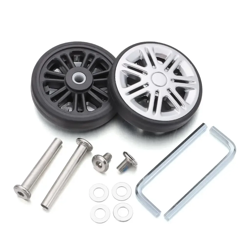 2 pièces remplacer les roues avec vis pour bagages de voyage valise roues essieux kit de réparation roulette silencieuse bricolage réparation
