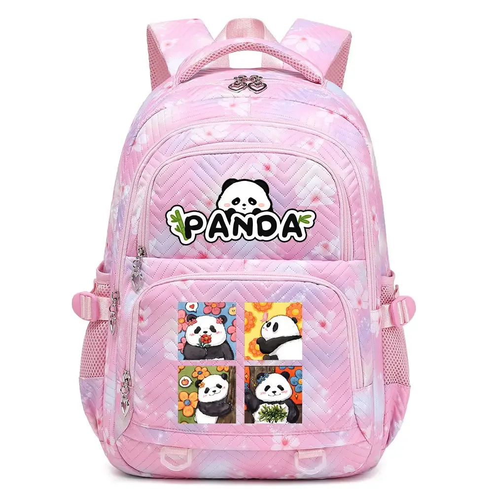 nouveau panda he hua sac à dos mignon dessin animé imprimé étudiant cartable mode garçons filles haute qualité grande capacité voyage sacs à dos