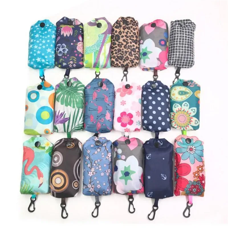 nouveauté sacs à provisions réutilisables femmes sac fourre-tout pliable tissu portable sac d'épicerie écologique pliant sacs à main de grande capacité