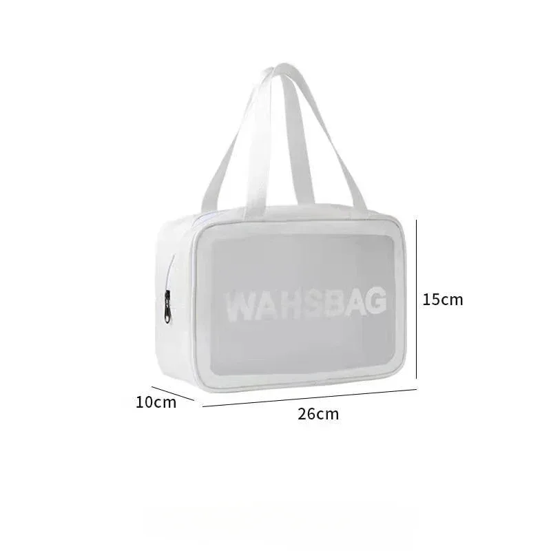 sac de rangement de voyage en pu pour femme, trousse à cosmétiques, trousse de maquillage, trousse de toilette étanche, étuis à cosmétiques transparents
