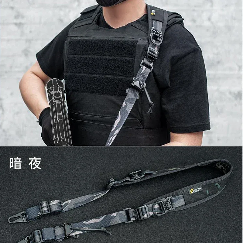 2025 techwear sangle d'épaule tactique à dégagement rapide réglable sac à bandoulière sangle extérieure multifonction accessoires extensibles