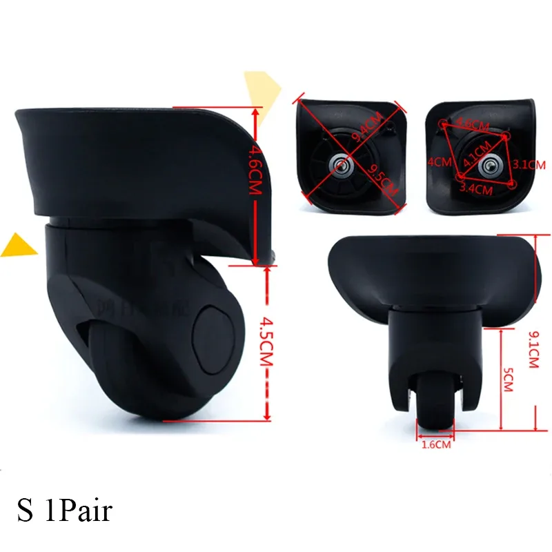 2 pièces valise bagages universel 360 degrés roues pivotantes silencieux chariot valise roues remplacement réparation main spinner roulette