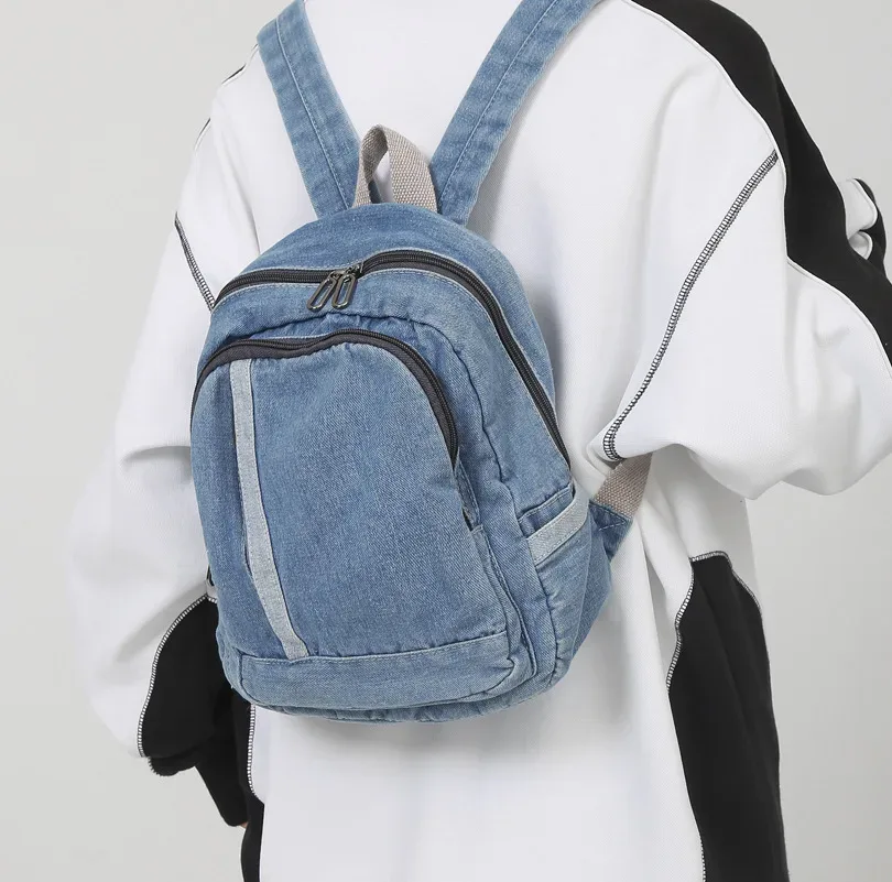 sac à dos en denim pour femmes, sac de voyage décontracté, sacs d'école pour étudiantes, sacs d'école pour adolescentes, sac à dos cowboy bleu mochila