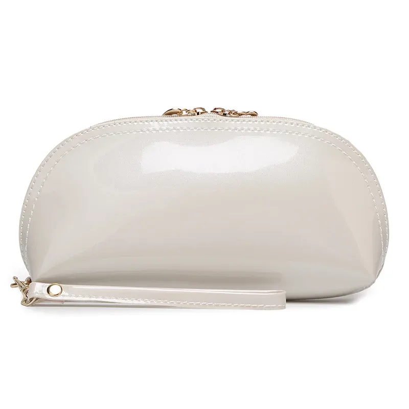 mode cuir pu portable petit sac de maquillage fermeture éclair femmes sac cosmétique articles de toilette organisateur femme stockage étuis de maquillage sac à main