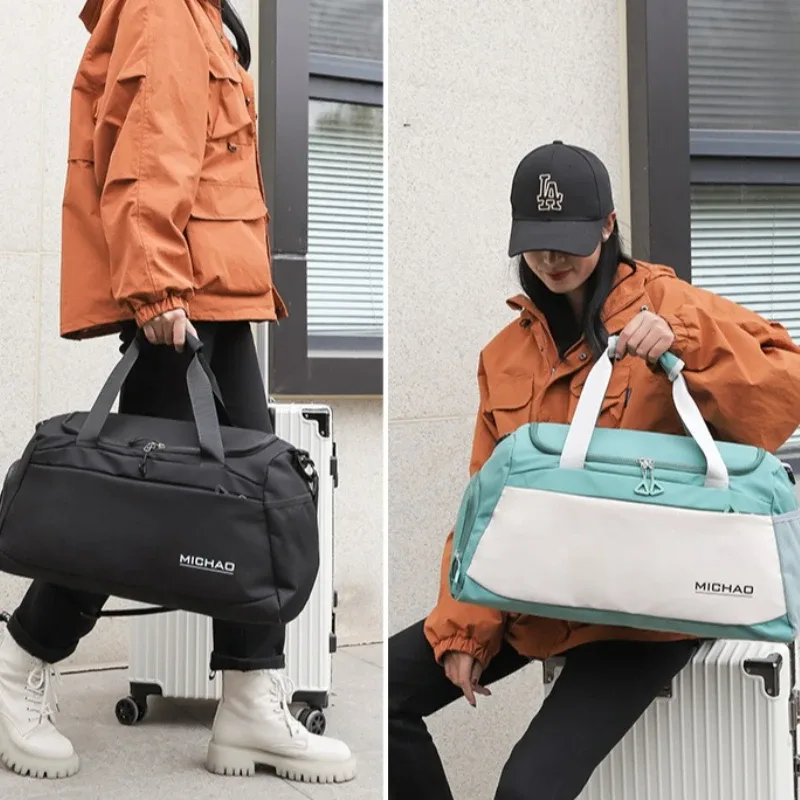 sac de sport multi-poches, sac de sport polyvalent imperméable avec poche de séparation humide/sec, sac de voyage grande capacité