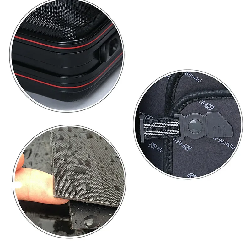 porte-documents pour outils professionnels, abs robuste + cadre en aluminium, serrure tsa et compartiment pour ordinateur portable 17 pouces, sac pour voyage d'affaires