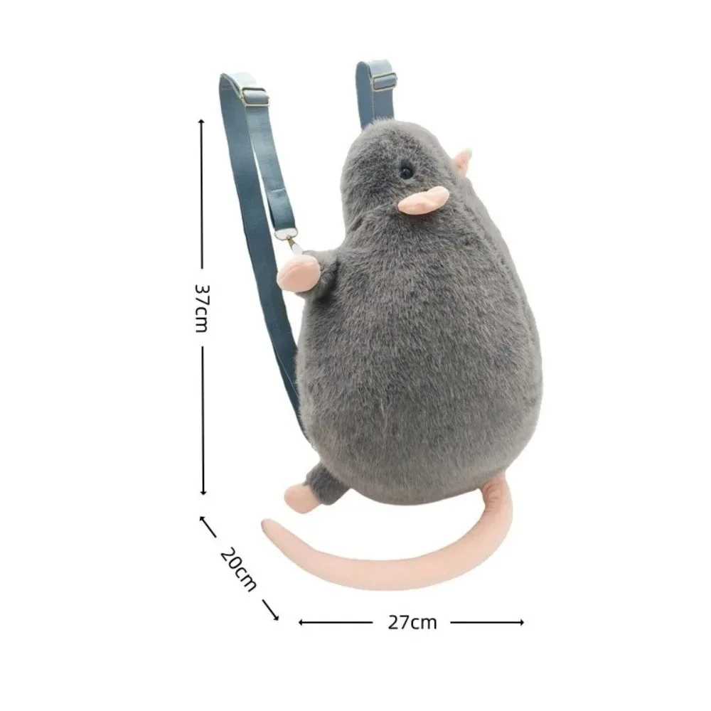 nouveau dessin animé fleur branche rat sac à dos fleur branche rat mignon réaliste souris sac à dos doux figure animale