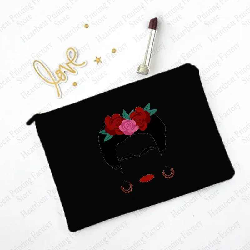 trousse de maquillage colorée « a besos entiendo a veces », sac de voyage pour cosmétiques, organisateur de toilette, pochette de rangement, trousse à crayons, cadeau