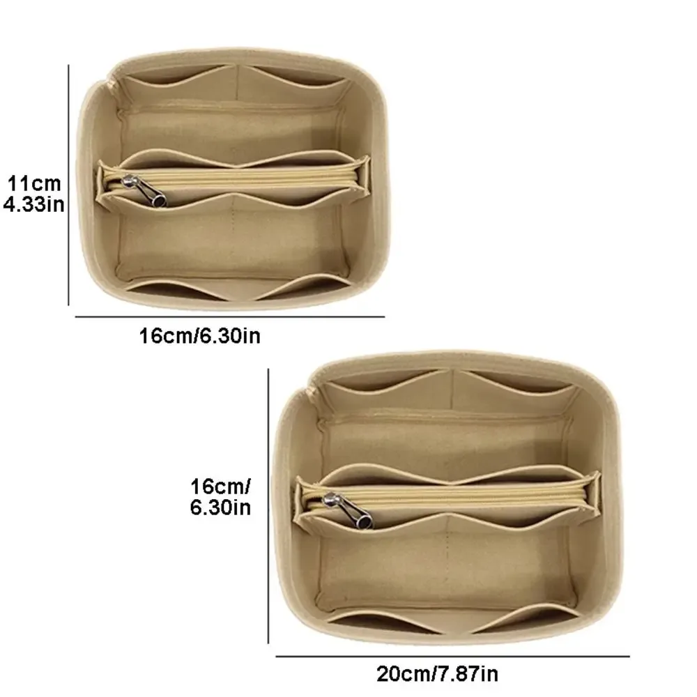 organisateur de sac multi-poches pour sac de mouvement de rallye, sac seau, sac d'insertion, sac à main en feutre, sac à main doublé pour picotin18/22