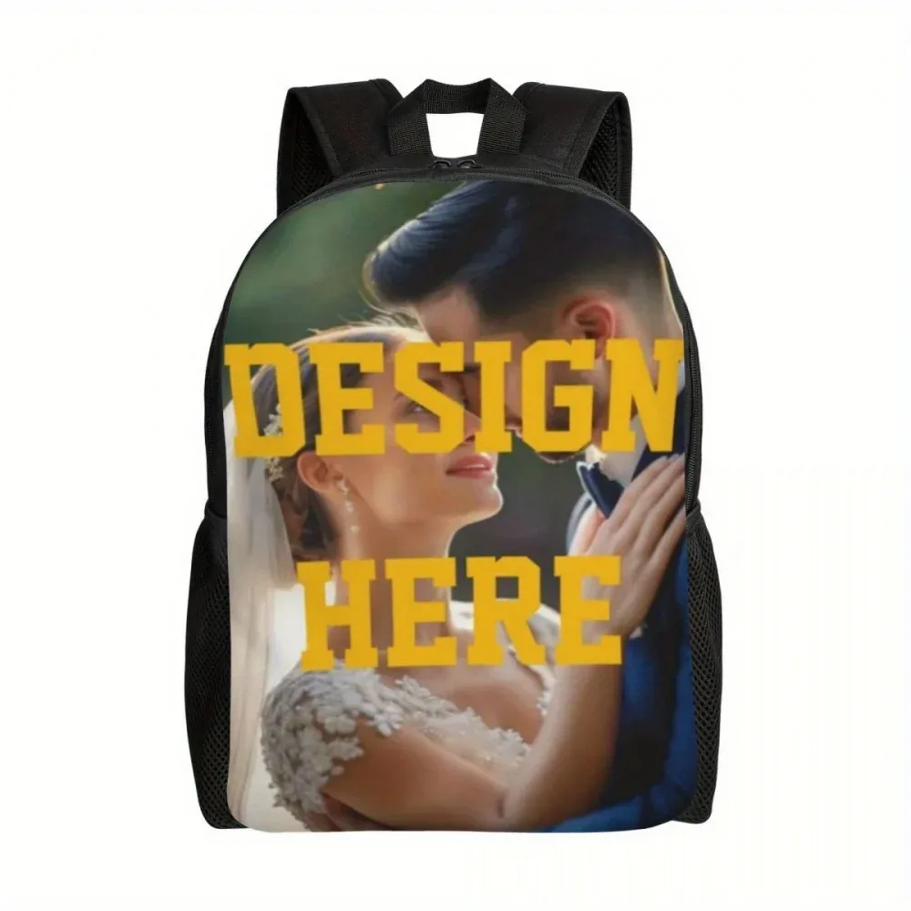 sac à dos scolaire personnalisé avec impression d'image et texte, sac à dos pour ordinateur portable léger avec impression 2d plate, sac à livres pour adolescents