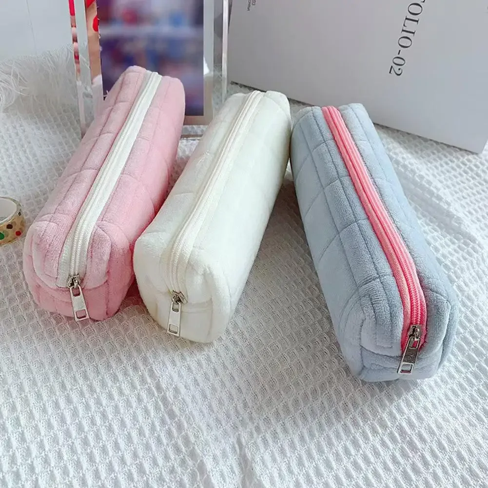 étuis à crayons cosmétiques-sac d'oreiller mignon de style japonais pochette cosmétique multifonctionnelle, sac de rangement de stylos sacs à main de maquillage pour femmes