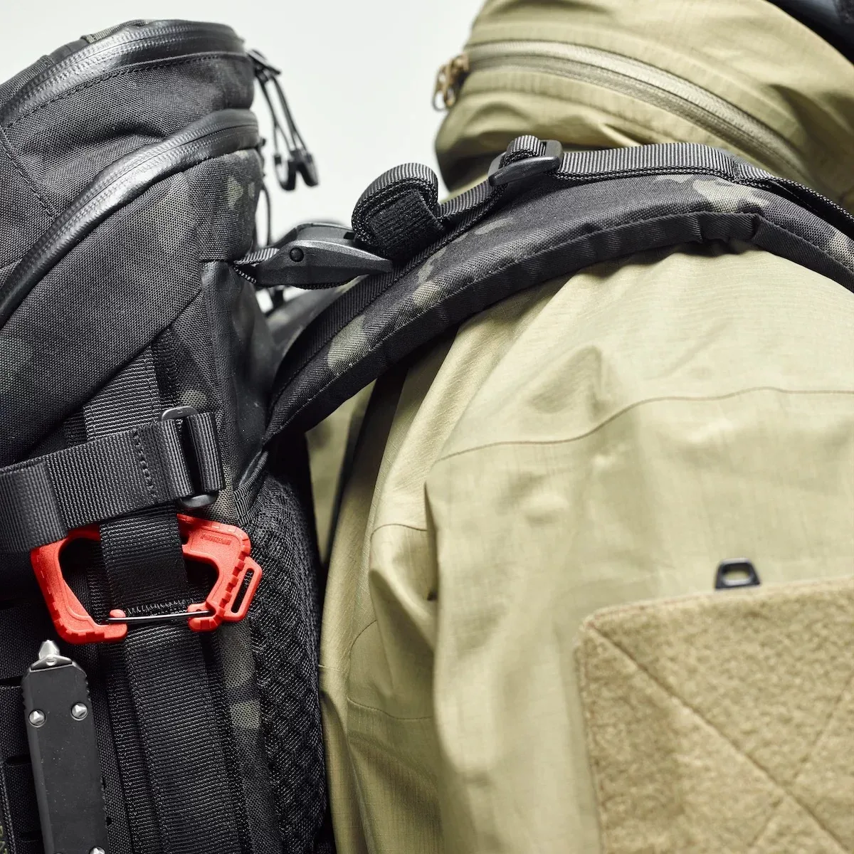 sac à dos en plastique multifonctionnel, crochet de style techwear, crochet dulhook, sac de sport décontracté en plein air, crochets à boucle en d