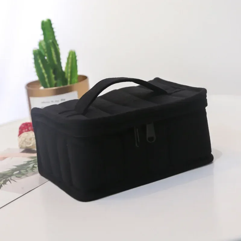 sac de voyage portable et pratique pour huiles essentielles, 17 compartiments, en tricot, anti-humidité, pochette cosmétique type enveloppe rouge