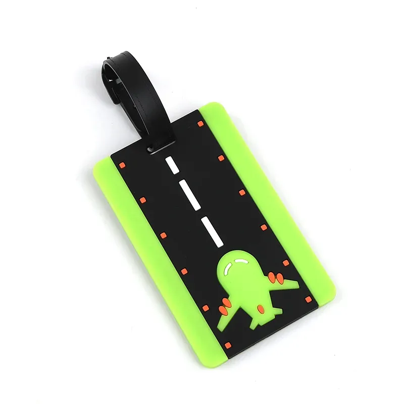 étiquette de bagage en pvc avec animaux de dessin animé, 1 pièce, pour femmes et hommes, accessoires de voyage de vacances, étiquettes de valise, nom, identification, adresse, étiquettes de bagage de voyage