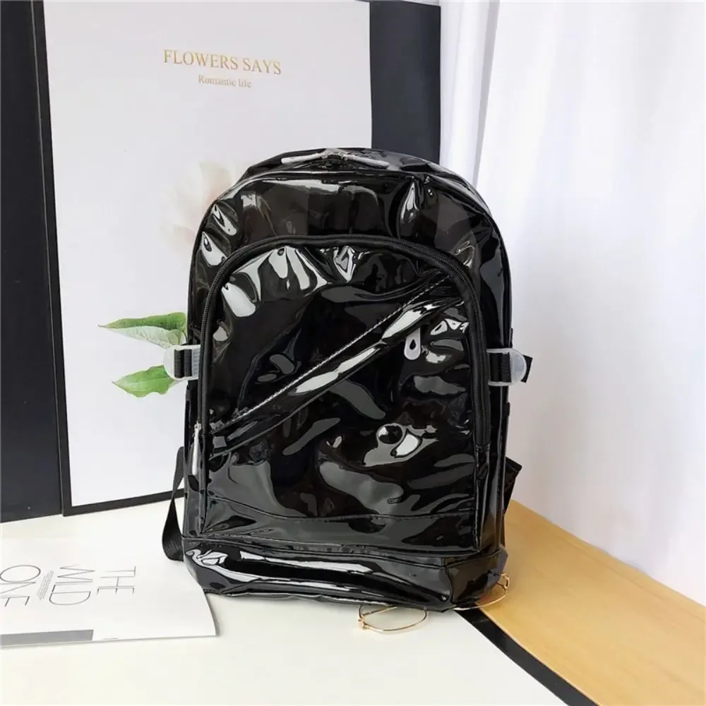 sac à dos d'école en plastique transparent pour femme, version coréenne, sac à dos en msi, document de bonbons, printemps et été