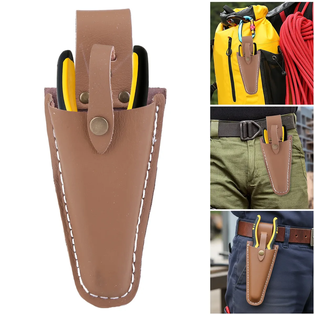 sacoche en cuir pour ciseaux de jardinage avec boucle, étui portable pour outils de taille, pochette pour ciseaux de jardinage