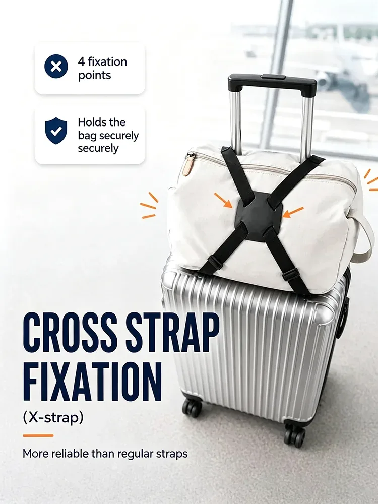 sangle de bagage réglable, ceinture de fixation élastique pour valise, sangle de fixation robuste pour bagages enregistrés