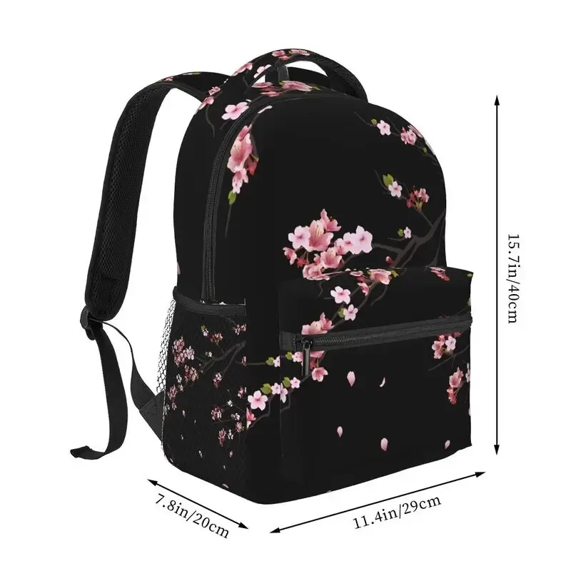Sac à dos japonais imprimé fleurs de cerisier Sakura pour filles et femmes, sac à livres pour étudiantes, sac à dos de voyage, randonnée, camping