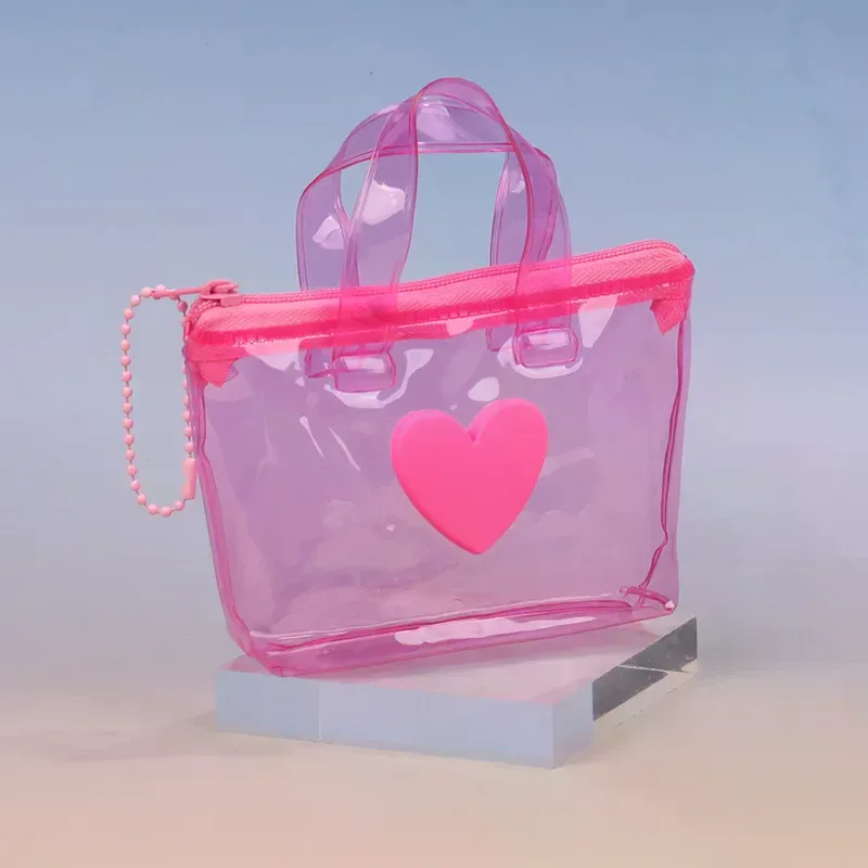 sac de rangement uni en forme de cœur, mini porte-monnaie étanche, porte-clés portable, étui pour écouteurs