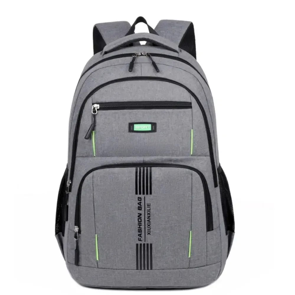 sac à dos multi-couches de style neutre avec poches superposées, sac à dos décontracté pour les voyages d'affaires, sac pour ordinateur portable, imperméable