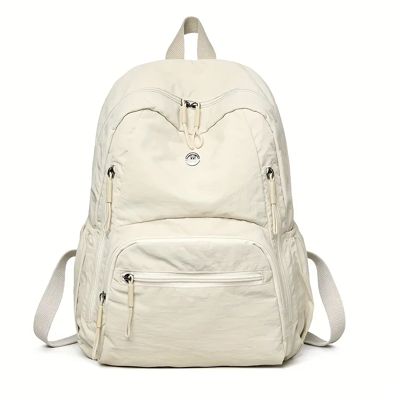 sac à dos minimaliste léger de grande capacité avec bretelles réglables, sacs à dos décontractés de voyage de sport de style collégial