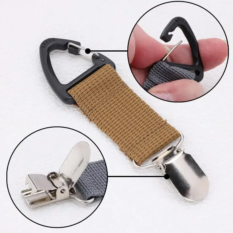 clip de chapeau portable multi-usages, support de chapeau de paille de voyage, clip de sac, organisateur de gants pour camping et accessoires d'équipement extérieur