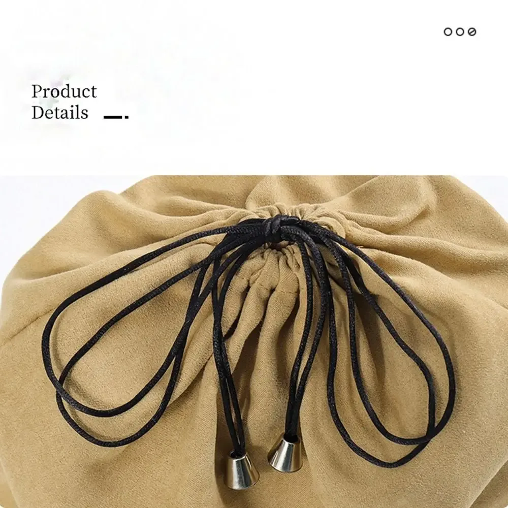 sac à cosmétiques en tissu avec cordon de serrage, sac de rangement anti-poussière