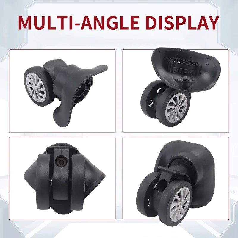 abrt-4 pack valise à bagages de remplacement roues spinner roue pivotante universelle valise roues spinner pour bagages