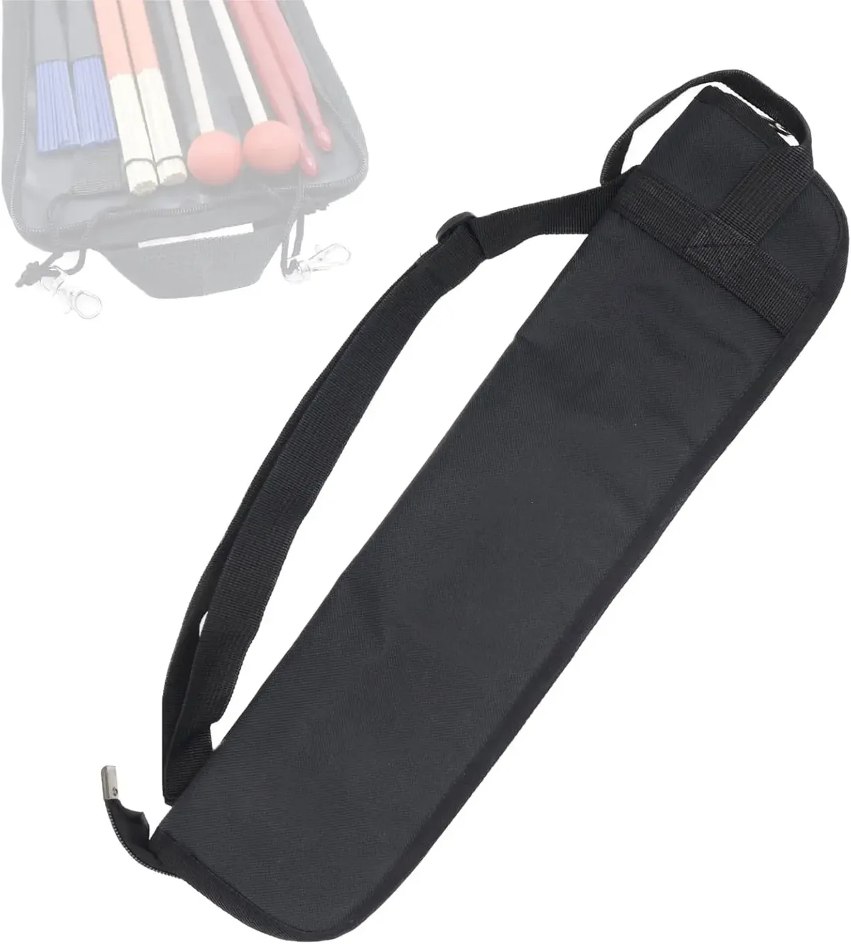 sac de transport pour baguettes de batterie - petite trousse de rangement avec crochets intégrés pour baguettes de batterie et de percussion
