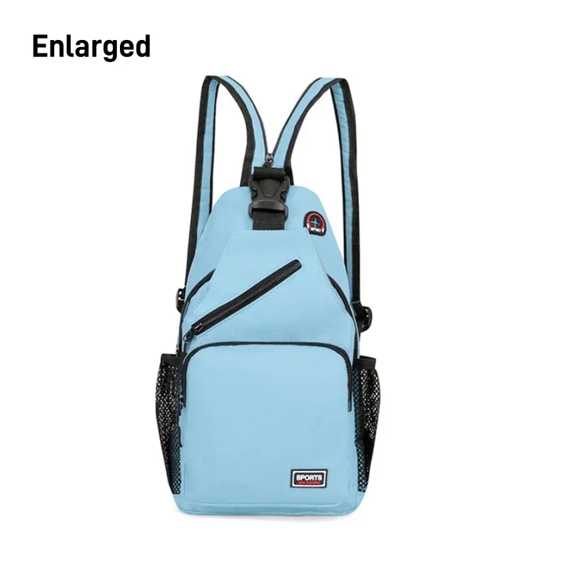 sacs de poitrine pour femmes, sac à dos réglable et sac à bandoulière simple avec trou pour écouteurs, petit sac messager de sport de voyage oxford pour filles